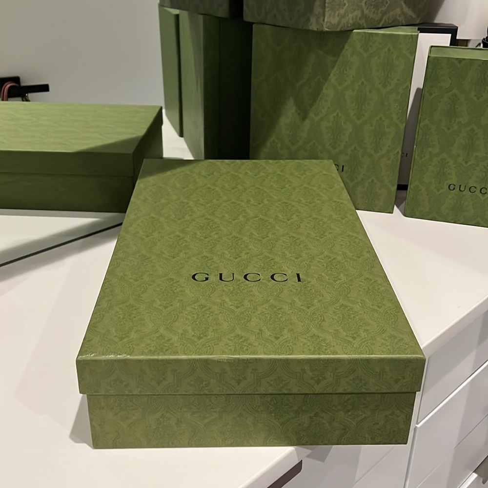 GUCCI 💚❤️ Knee High LISA Leather Boots 37.5 7.5 7 - Picture 12 of 14